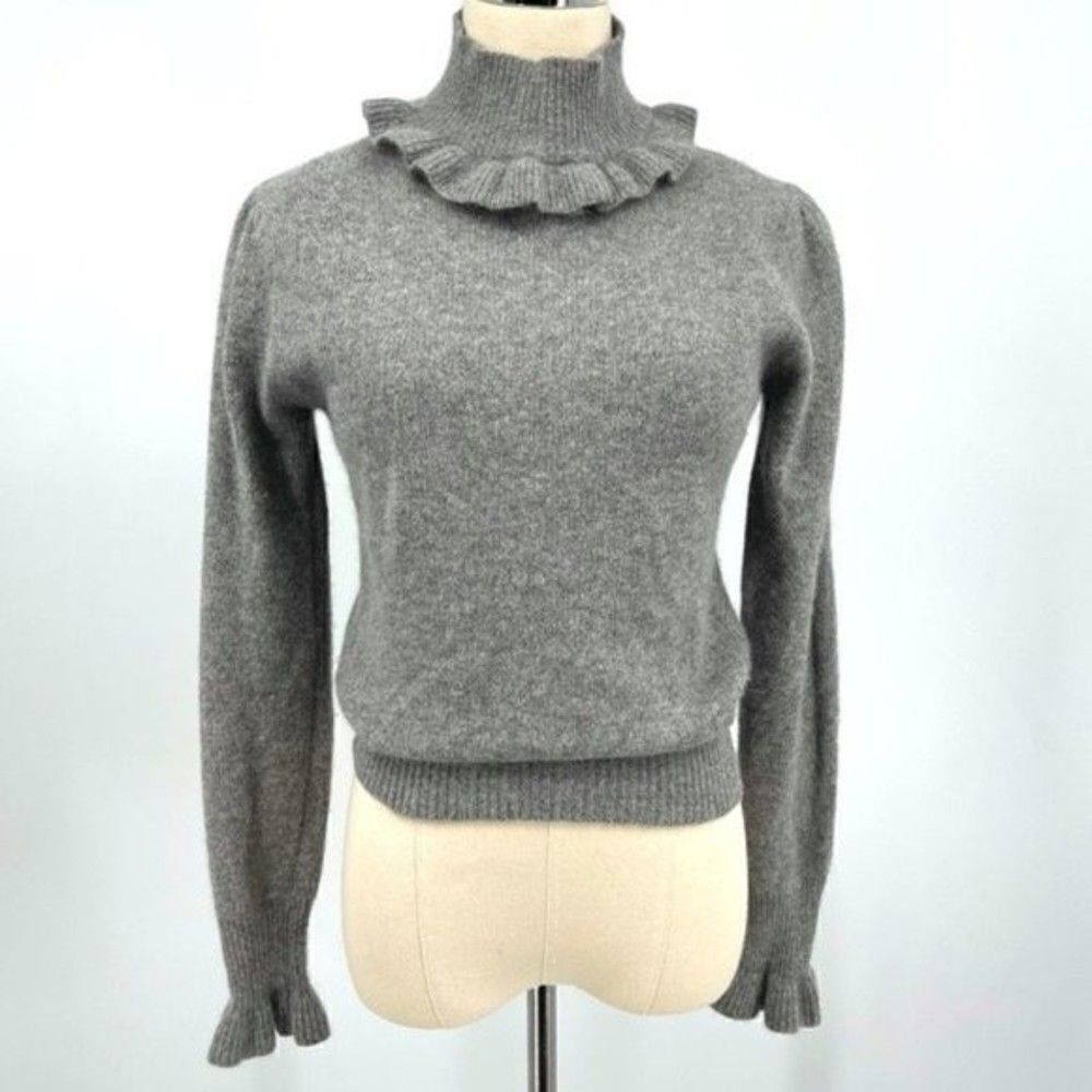 Vintage Glasgo gray lambs wool sweater size Medium BoxN turtleneck